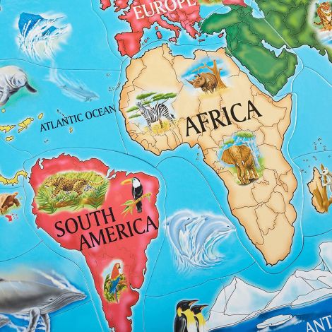 Melissa & Doug - Puzzle de podea Harta Lumii World Map - poza 4