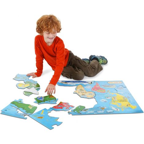 Melissa & Doug - Puzzle de podea Harta Lumii World Map - poza 5