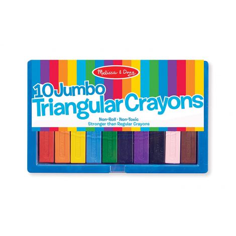 Melissa & Doug - Set 10 creioane groase trunghiulare - poza 1