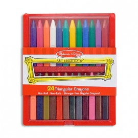 Melissa & Doug - Set 24 creioane colorate triunghiulare - poza 2