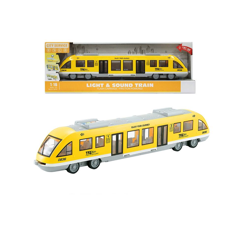 Metrou cu sunete si lumini Ocie City Service 1:16 Yellow - poza 2