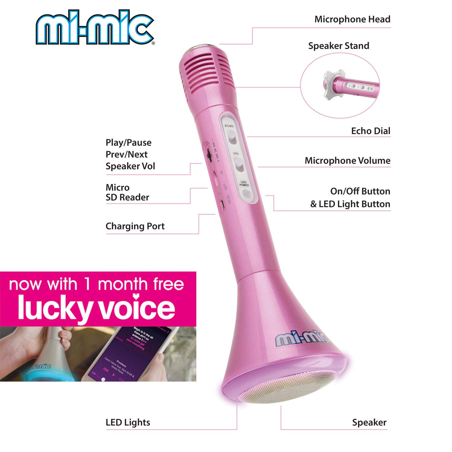 Microfon WB Mi-Mic pink - poza 4