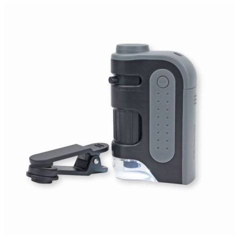 Microscop de buzunar cu LED, marire 60-120x, cu adaptor pentru smartphone, MicroBrite - poza 1