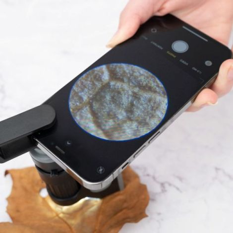 Microscop de buzunar cu LED, marire 60-120x, cu adaptor pentru smartphone, MicroBrite - poza 2