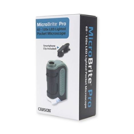 Microscop de buzunar cu LED, marire 60-120x, cu adaptor pentru smartphone, MicroBrite - poza 3