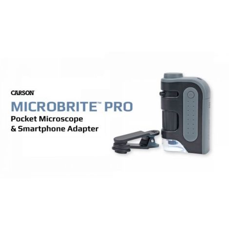 Microscop de buzunar cu LED, marire 60-120x, cu adaptor pentru smartphone, MicroBrite - poza 4