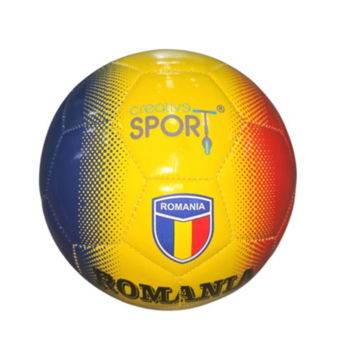 Minge de Fotbal, Marimea 5, Material PVC, Tricolor Romania