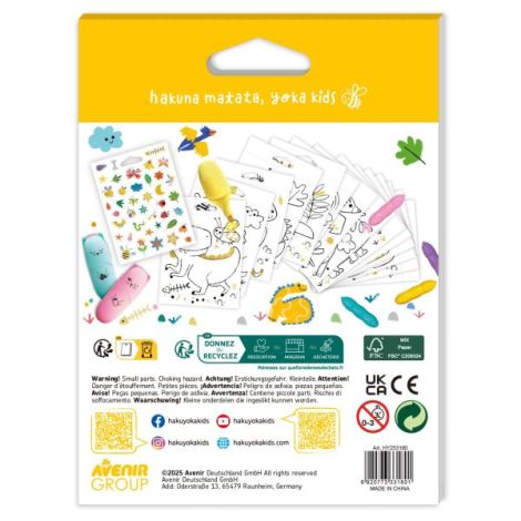 Mini Carte de Colorat Hakuyoka - Dinozauri - poza 2