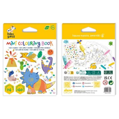 Mini Carte de Colorat Hakuyoka - Dinozauri - poza 5