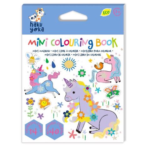 Mini Carte de Colorat Hakuyoka - Unicorni - poza 1