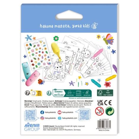 Mini Carte de Colorat Hakuyoka - Unicorni - poza 2