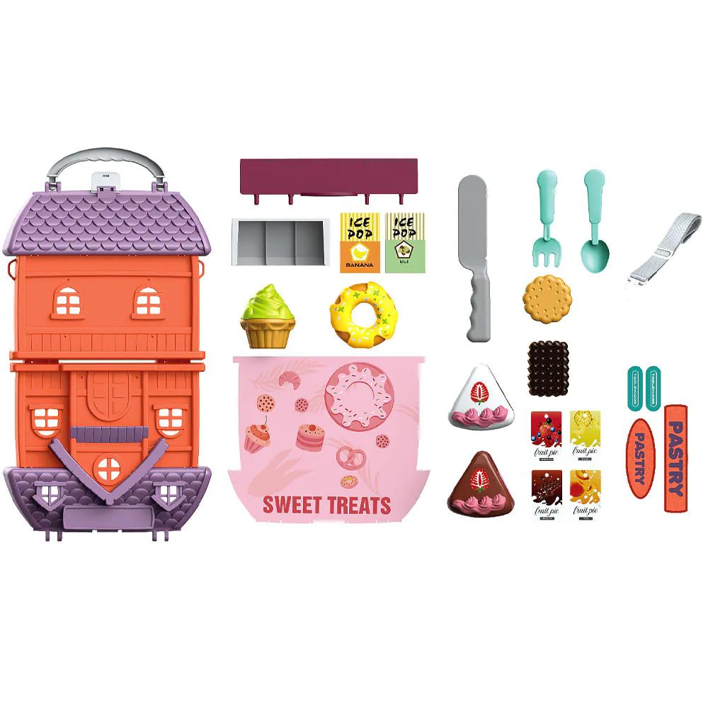 Mini cofetarie in valiza Villa Play House 21 piese - poza 3