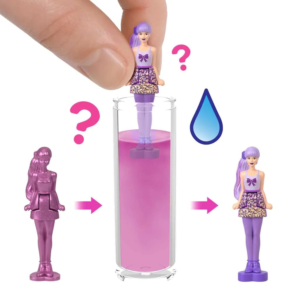Mini papusa surpriza Barbie Land Color Reaveal - poza 4