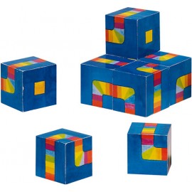 Mini puzzle cuburi Labirintul colorat - poza 1