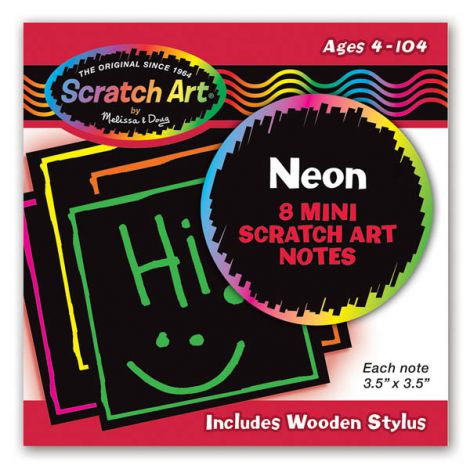 Mini Scratch Art Neon Melissa&Doug - poza 1