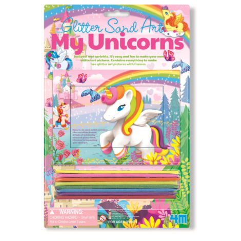 Mini set creativ cu nisip si sclipici - Unicorni - poza 1