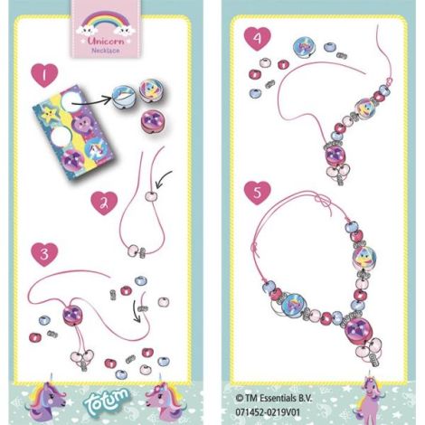 Mini set creativ DIY Colier cu unicorni - poza 3