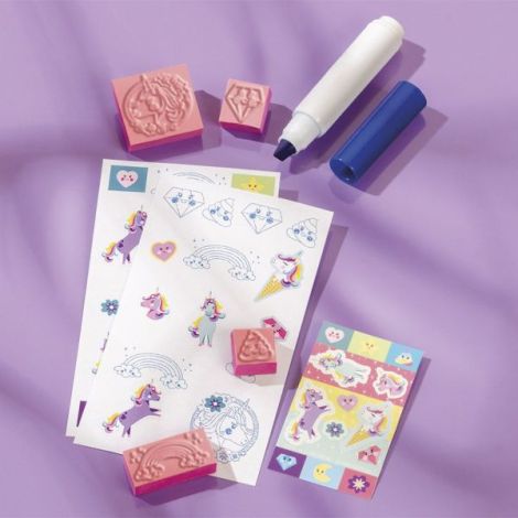 Mini set creativ Stampile cu unicorni - poza 3