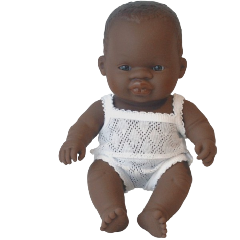 Miniland - Baby african (baiat) Papusa 21cm - poza 1