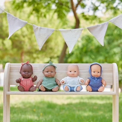 Miniland - Baby european (fata) Papusa 21cm - poza 5