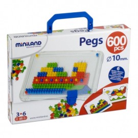 Miniland - Pegs - Mozaic 10 cu 600 piese - poza 1