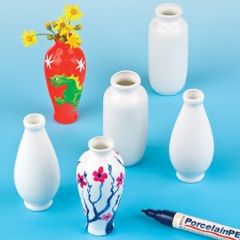 Minivaze din portelan de decorat - Baker Ross - poza 2