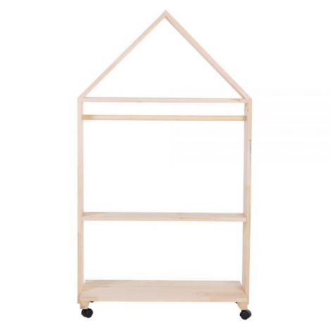 Mobilier decorativ casuta cu roti Childhome 80x135 cm, Lemn Natural - poza 1