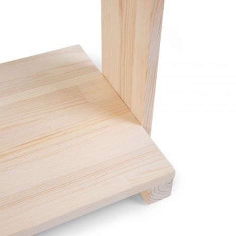 Mobilier decorativ casuta cu roti Childhome 80x135 cm, Lemn Natural - poza 5