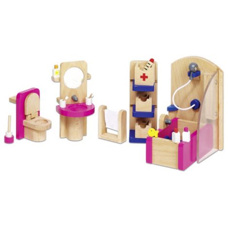Mobilier pentru casute papusi - Baia Roz - poza 1