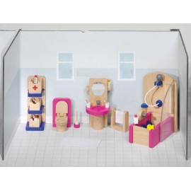Mobilier pentru casute papusi - Baia Roz - poza 2