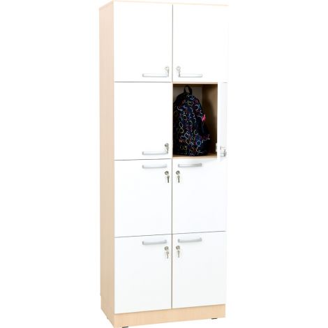 Mobilier vestiar scolar cu incuietori si 8 casete, pentru hol sau clasa, 82 x 49.8 x 223 cm - poza 3