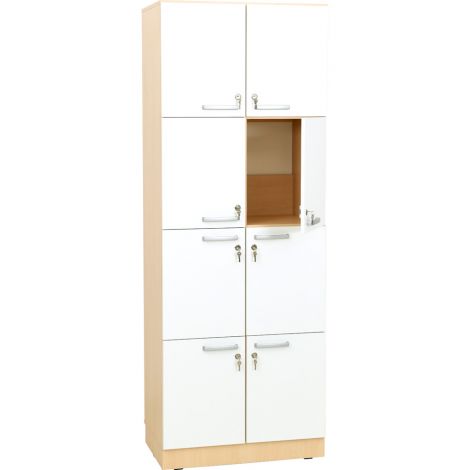 Mobilier vestiar scolar cu incuietori si 8 casete, pentru hol sau clasa, 82 x 49.8 x 223 cm - poza 4