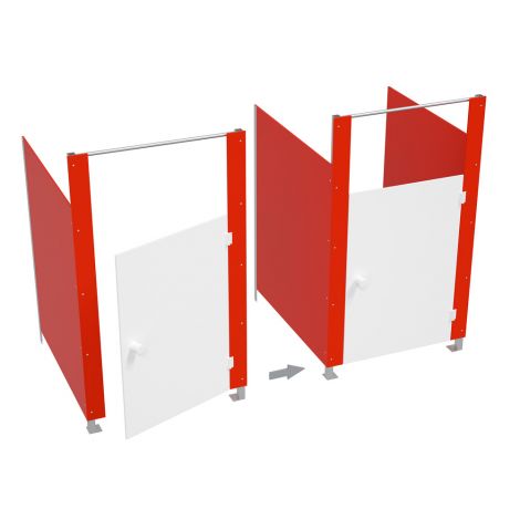 Modul aditional pentru toaleta modulara cu separatoare, fara usa, culoarea rosu, pentru copii - poza 2