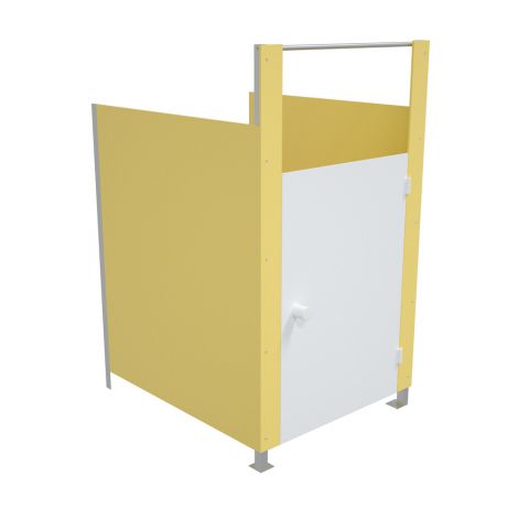 Modul principal toaleta modulara cu separatoare, fara usa, culoarea galben, pentru copii - poza 3