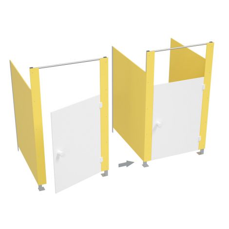 Modul principal toaleta modulara cu separatoare, fara usa, culoarea galben, pentru copii - poza 4