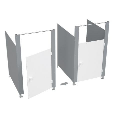 Modul principal toaleta modulara cu separatoare, fara usa, culoarea gri, pentru copii - poza 3