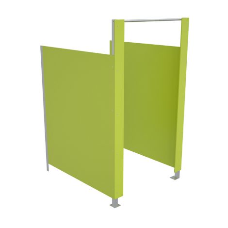 Modul principal toaleta modulara cu separatoare, fara usa, culoarea verde, pentru copii