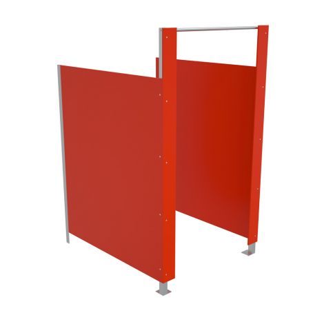 Modul principal toaleta modularacu separatoare, fara usa, culoarea rosu, pentru copii - poza 1