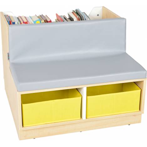 Modul sezut si biblioteca Quadro alb - poza 3