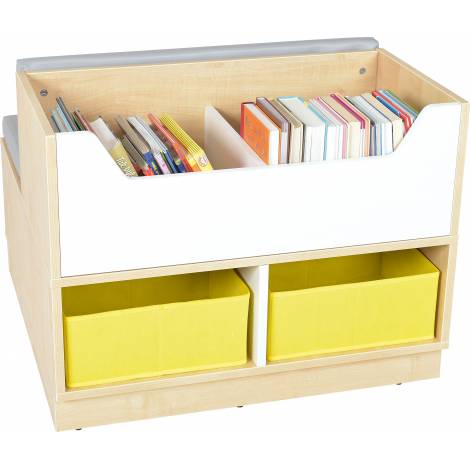 Modul sezut si biblioteca Quadro alb - poza 4