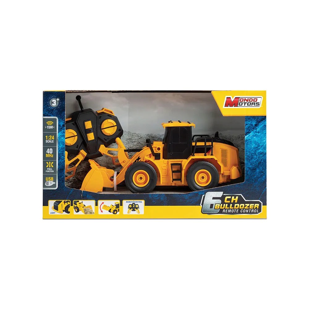 Mondo Motors Buldozer Incarcator Frontal cu Telecomanda RC 1:24, Brat Mobil si Cabina Rotativa - poza 2