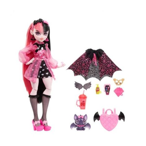 Monster High Papusa Draculaura Cu Animalut Si Accesorii - poza 2