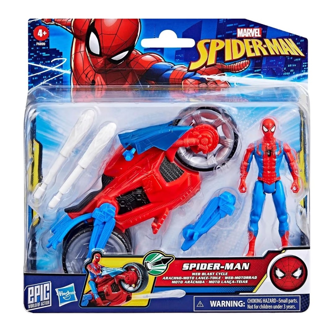 Motocicleta cu figurina Hasbro Spiderman Web Blast Cycle - poza 4