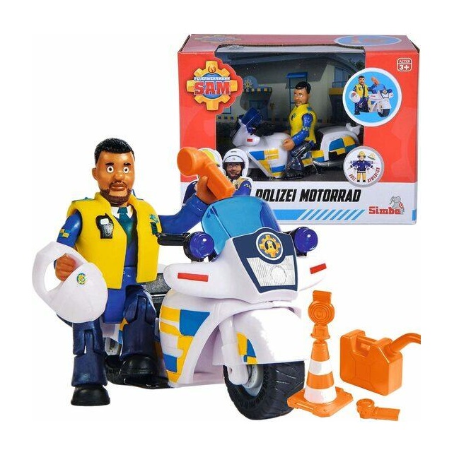Motocicleta de politie cu figurina Sam Pompierul - poza 2