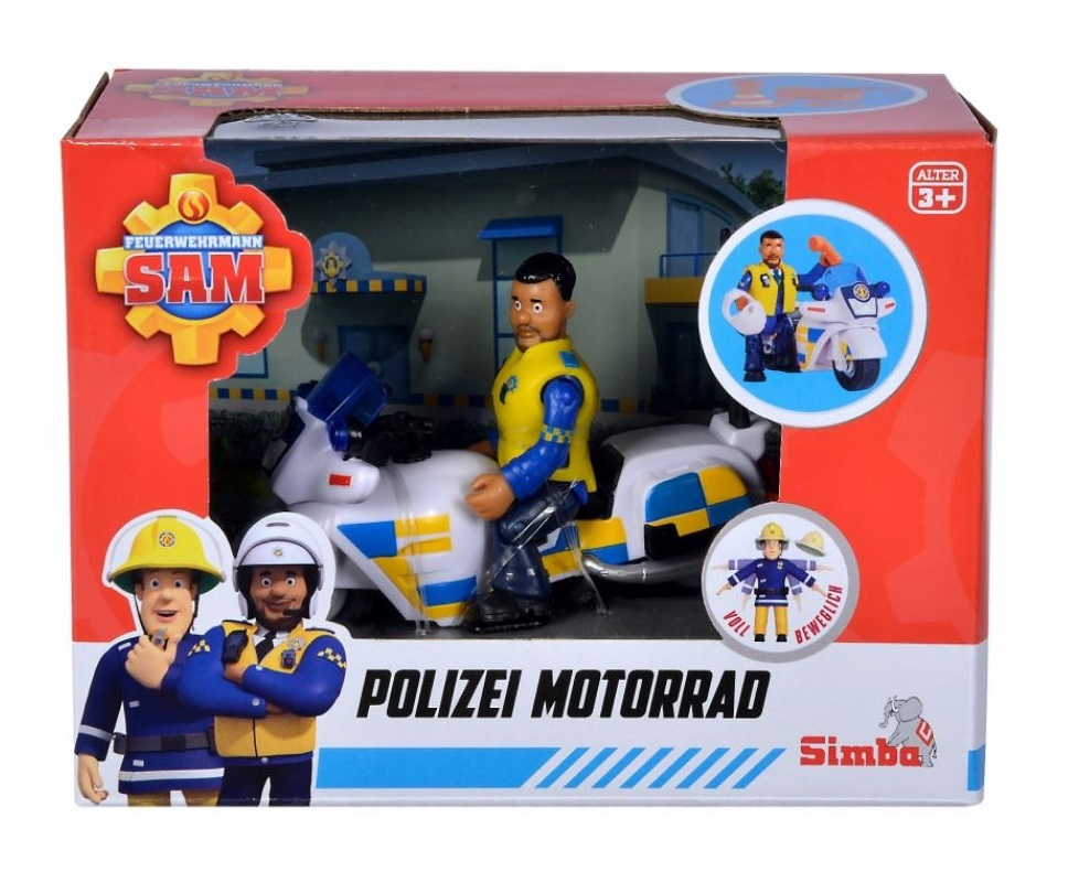 Motocicleta de politie cu figurina Sam Pompierul - poza 3