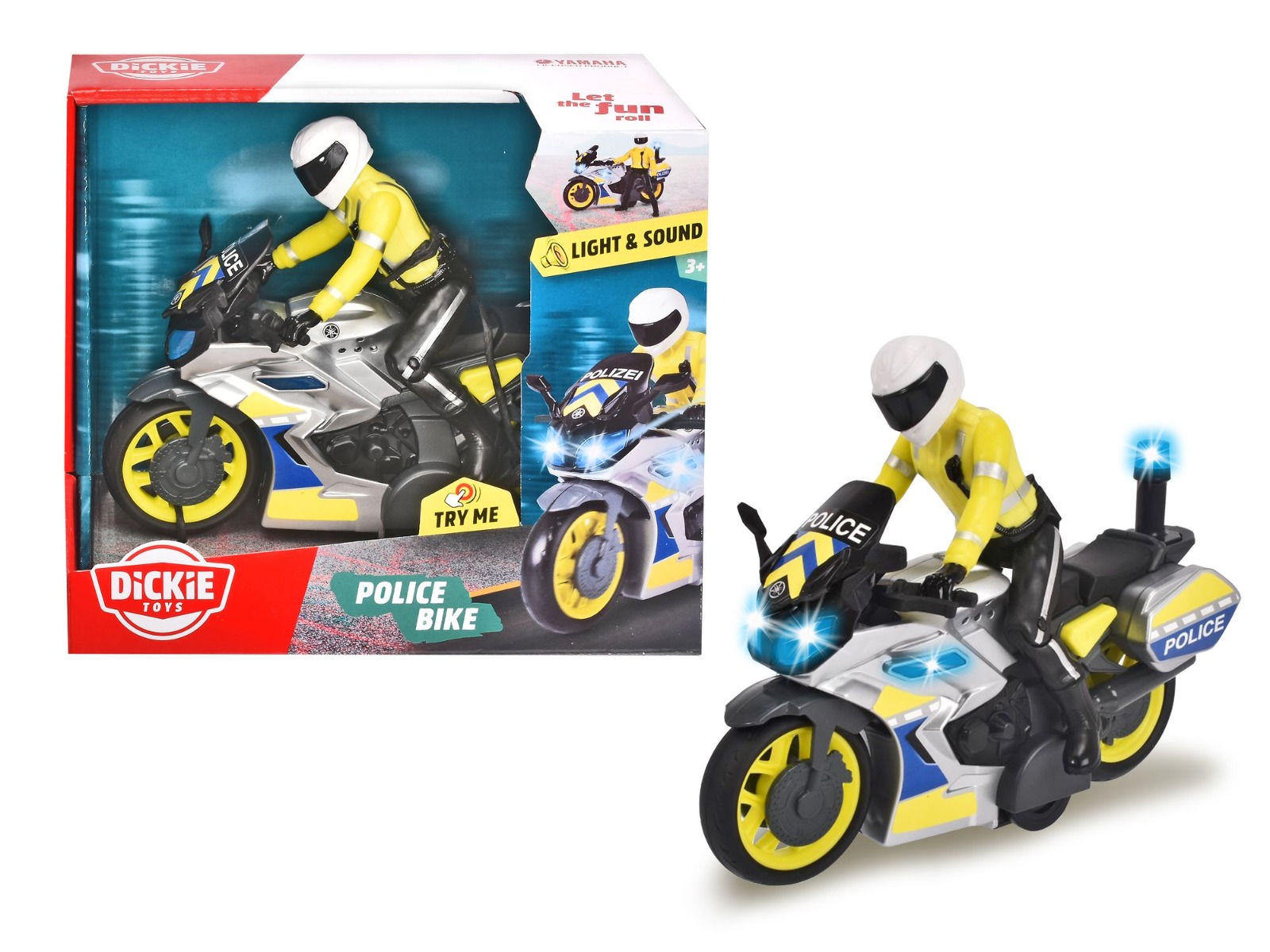Motocicleta de politie Dickie cu frictiune 17 cm - poza 2