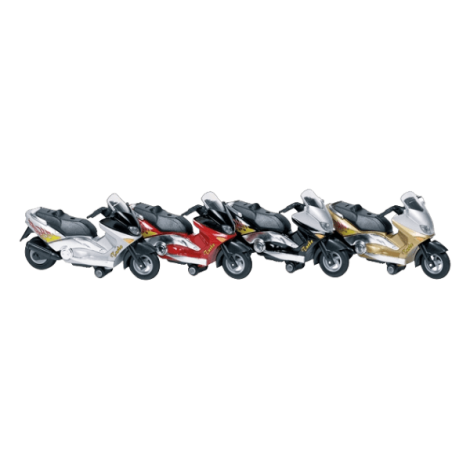 Motocicleta Die Cast cu sunete si lumini, lungime 12.5 cm, neagra - poza 2