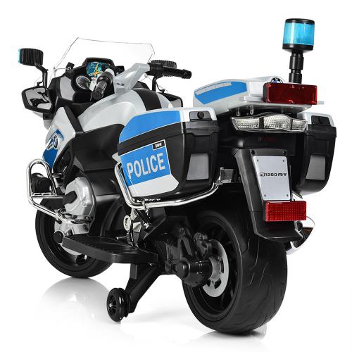Motocicleta electrica pentru copii Autokids BMW de Politie 12V 45W (212) Gri - Autokids.ro - poza 3