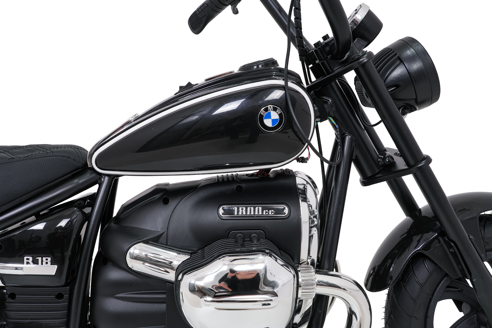 Motocicleta electrica pentru copii BMW R18 24 Volti 200W (sx8628) Negru - Autokids.ro - poza 4