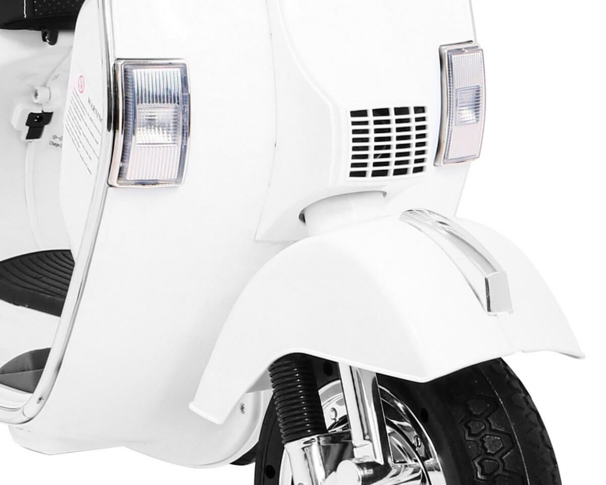 Motocicleta electrica pentru copii Scuter Vespa 12V 70W (PX150) Alb - Autokids.ro - poza 3